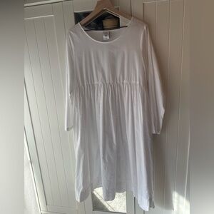 Son de Flor Classic White Cotton Slip Dress